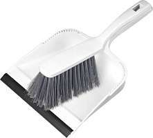 HOMVER щетка-сметка "Гуд" с квадратным совком с кромкой (белый)