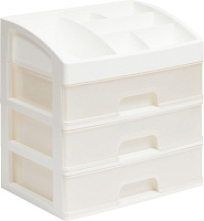 VIOLET для косметики 3 ящика (белый/перламутр) 330306 Органайзер