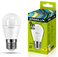 ERGOLUX (13176) LED-G45-9W-E27-3K Лампа светодиодная