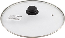 MALLONY Крышка с ручкой стеклянная 30см., с метал/обод, паровыпуск, низ. (987024) Крышка