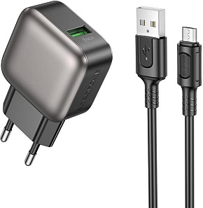 BOROFONE (6941991116155) 1USB 3.0A QC3.0 18W Black СЗУ