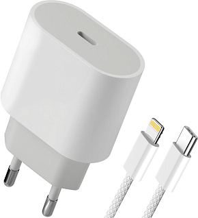 DEFENDER (83223) UPA-121 20W, USB C, Lightning, белый СЗУ