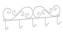 ЗМИ Кружева 5 Белая ВН 276 Вешалка настенная