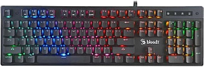 A4TECH Клавиатура B500N серый USB for gamer LED кабель 1.8м