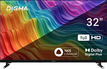 DIGMA DM-LED32SBB33 FHD SMART TV Яндекс Телевизор LED Digma 32" DM-LED32SBB33 Smart Яндекс.ТВ Frameless Metal черный/FULL HD/60Hz/DVB-T/DVB-
