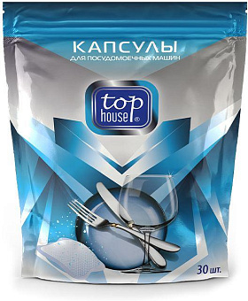 TOP HOUSE Капсулы для посудомоечных машин, 30 шт. (180353) Капсулы для посудомоечных машин, 30 шт TOP HOUSE Капсулы для посудомоечных машин, 30 шт. (1