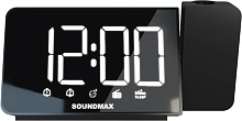SOUNDMAX SM-1539(чёрный с белым) Радиочасы