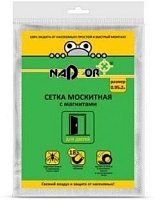 NADZOR Сетка москитная на дверь с магнитами, белая, в пакете, MSN020MPW Сетка москитная на дверь с магнитами