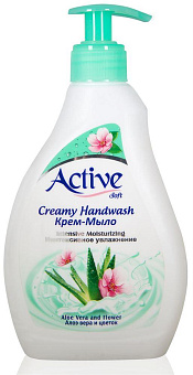 ACTIVE Крем-мыло 350 мл. С дозатором. Алоэ-Вера (511801641) Жидкое крем-мыло ACTIVE Крем-мыло 350 мл. С дозатором. Алоэ-Вера (511801641)