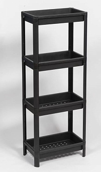 VIOLET Этажерка VIKEA широкая 4-х ярусная (черный) 781407 Этажерка