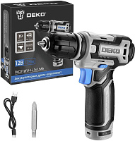 DEKO ZKCD12FU-Li, 12В, 1х1.5Ач 063-4141 Аккумуляторная дрель-шуруповерт