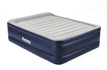 BESTWAY Кровать надувная Queen, 203 x 152 x 61 см, со встроенным электронасосом, 67690 Кровать надувная