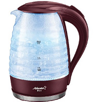 ATLANTA ATH-2467 bordo (1,7л. стекло) Чайник электрический