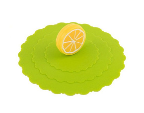 MALLONY Крышка-присоска для кружек, чашек и банок FRESCO (силикон) (007241) Крышка-присоска