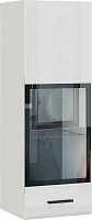 НК-МЕБЕЛЬ GLOSS шкаф витрина ТИП-2 навесной Белый/Белый глянец 71373137 (2 кор.) Модуль для гостиной