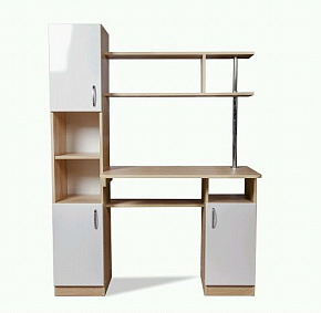 БИТЕЛ СК-7 Дуб Сонома/Белый (2 кор.) Компьютерный стол