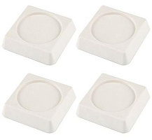 РЫЖИЙ КОТ Антивибрационные подставки, 4шт, квадратные, белый (105614)