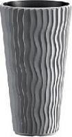 PROSPERPLAST Кашпо SANDY SLIM DPSP400-405U серый 2пр 18 и 45л Кашпо