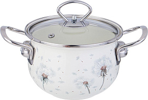 AGNESS 943-055 DANDELION со ст.крышкой 1,5л Кастрюля AGNESS 943-055 DANDELION со ст.крышкой 1,5л