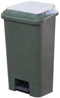 ТАРА.РУ МКТ 60 зеленый ПП мусорный полимерный 60л., в комплекте, с педалью, с пакетодерж. (36518)