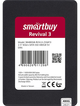 SMARTBUY (SB480GB-RVVL3-25SAT3) 2,5" SSD revival 3 480gb tlc sata3 Накопитель