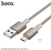 HOCO (6942007656016) X119m для micro USB , 1 м, Gold Кабель