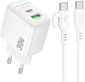 BOROFONE (6941991113895) BAS45Aaa 2USB 3.0A PD 30W QC3.0 СЗУ