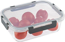 LEONORD Контейнер, Praktisch, объем: 1500 мл, из жаропрочного стекла с пластик крышкой со съёмными защёлками (106072) Контейнер