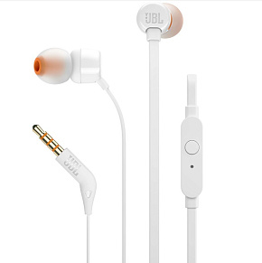 JBL TUNE 110 WHITE (JBLT110WHT) [ПИ] Наушники вкладыши проводные