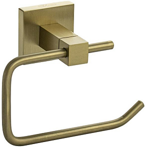 GFMARK 93002 Держатель туалетной бумаги, без экрана, из нержавеющей стали, с квадратным основанием, цвет МАТОВОЕ ЗОЛОТО