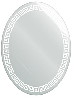 САНАКС 405806 Зеркало с матированным рисунком овальное 600х800мм Зеркало