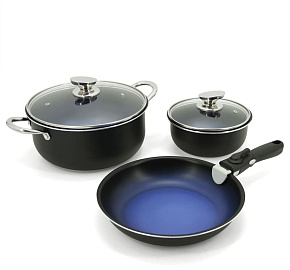 POMIDORO POMI D'ORO P640557 Comodo set Набор посуды для приготовления со съемной ручкой POMIDORO POMI D'ORO P640557 Comodo set Набор посуды для пригот