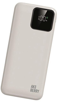 AKSBERRY (6900286030019) E200 Boosti быстрая зарядка PD22.5W/QC22.5W с дисплеем 20000 mAh, белый Внешний АКБ