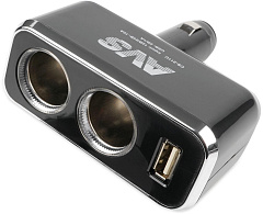 AVS CS211U прикуривателя 12/24 (на 2 выхода+USB) 43254 Разветвитель