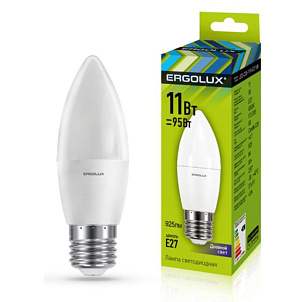ERGOLUX (13623) LED-C35-11W-E27-6K Лампа светодиодная
