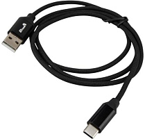 ELTRONIC USB кабель для USB Type-C 1.0м ( 1-26) 3A/60W TPE оплетка (черный) в пакете