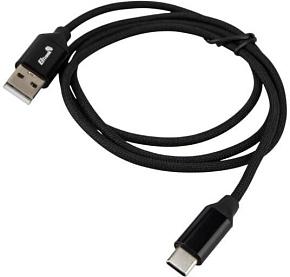 ELTRONIC USB кабель для USB Type-C 1.0м ( 1-26) 3A/60W TPE оплетка (черный) в пакете