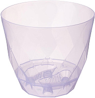 HOMVER Laurel для орхидей D145мм, 1,3л с поддоном (сиреневый транспарент) 221615041/01