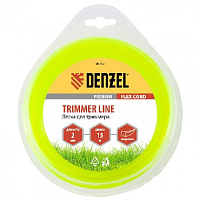 DENZEL Леска для триммера квадрат 2 мм х 15 м, блистер FLEX CORD 96115 Леска для триммера
