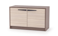 МЕБЕЛЬ-КОМПЛЕКС Оптима Тумба для обуви низкая Шимо темный/Шимо светлый Тумба для обуви