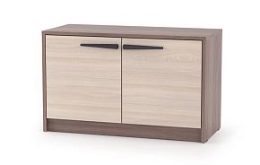 МЕБЕЛЬ-КОМПЛЕКС Оптима Тумба для обуви низкая Шимо темный/Шимо светлый Тумба для обуви