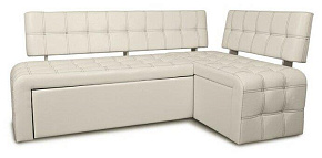 БИТЕЛ Прага Ясень/Борнео Милк (молочный) (4 уп.) Диван кухонный угловой