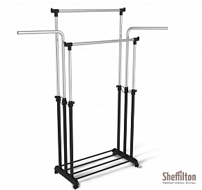 SHEFFILTON SHT-WR6 металл/пластик черный/черный муар/хром лак (911208) Вешалка