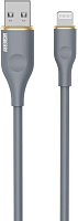 AKSBERRY (6900307860014) X162 Liquid silicone USB-A - Lightning, серый Кабель AKSBERRY (6900307860014) X162 Liquid silicone USB-A - Lightning, серый