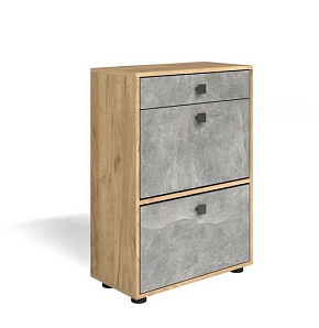 БИТЕЛ ПРИХОЖАЯ МИНИ ОБУВНИЦА МЛ-7 (ДУБ ЗОЛОТОЙ КРАФТ/БЕТОН) Обувница