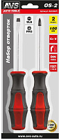 AVS TOOLS Набор отверток (2 предмета) блистер "PRO" AVS OS-2