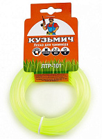 КУЗЬМИЧ ЛТР-101 Леска для триммера 2 мм, 15 м (квадрат) Леска