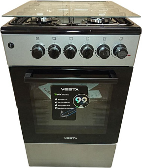 VESTA Valencia VGE 50 10-E Серый ГК Плита газоэлектрическая