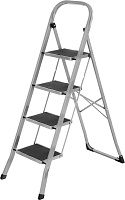СИБРТЕХ Стремянка стальная, 4 широкие ступени 20х30 см с полимерным покрытием 97728 Стремянка