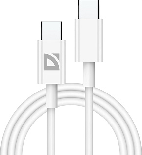 DEFENDER (87508) F182 TypeC-TypeC 1м ,белый